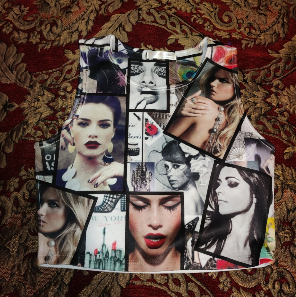 A'Gaci A'Gaci A'Gaci Y2K Faces Tank Top